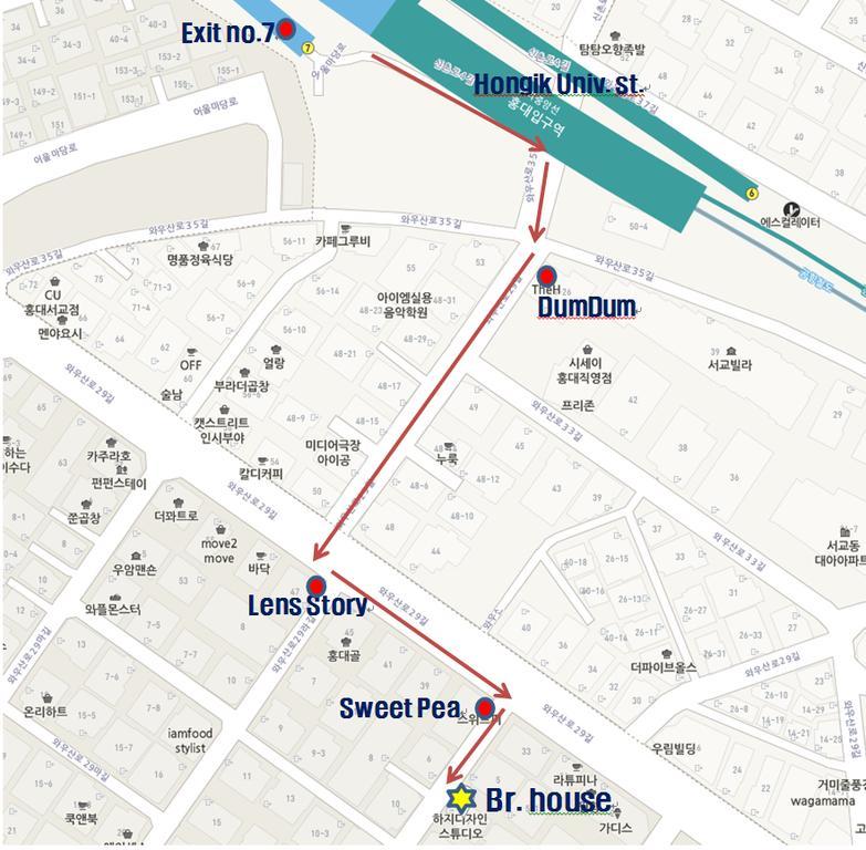 Br. Guesthouse Hongdae Сеул Екстер'єр фото
